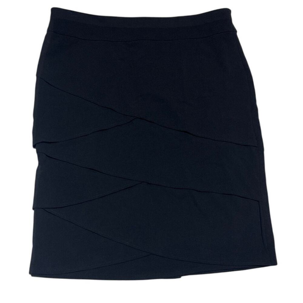 Gold Flava Black High Stretch Layered Pencil Skirt Size 16